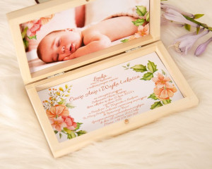 Personalizowane zaproszenie na Chrzest Święty ze zdjęciem