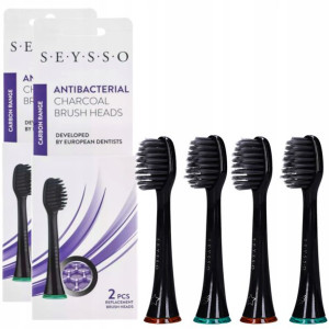 Seysso Antibacterial Carbon Końcówki Szczoteczki