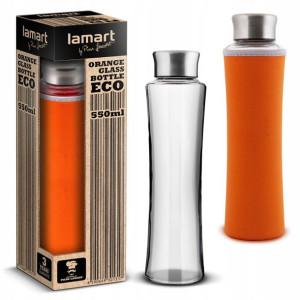 Szklany Bidon na Wodę z Pokrowcem Neopren 550ml