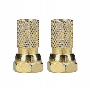 2x Wtyk F Niklowana Miedź Pokryta Mosiądzem 6,8mm