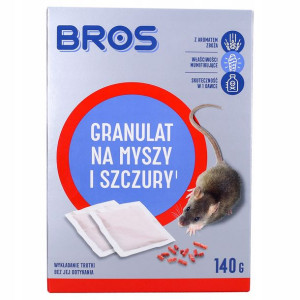 Bros Skuteczna Trutka Myszy Szczury Granulat 140g