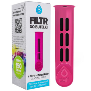 1 Filtr węglowy do butelki Dafi Solid flamingowy