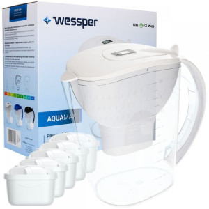 Dzbanek Wessper Biały 3,5l Filtrujący + 5x Filtr