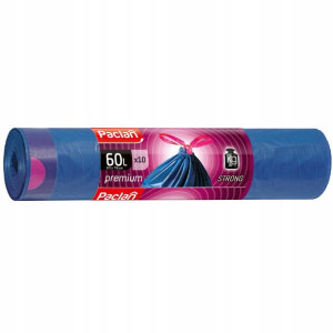 Worki na śmieci 60l 10szt PACLAN PREMIUM z taśmą