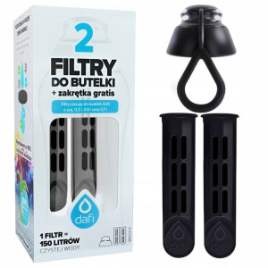 2x Filtry + Zakrętka Do Butelki Filtrującej Dafi