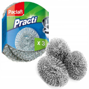Zmywak Druciak Ostry Duży Paclan 3 Szt