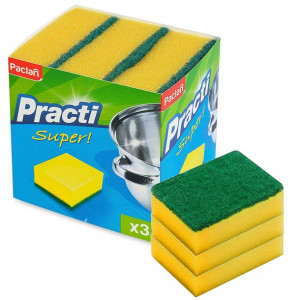 Gąbki Do Naczyń Paclan Zmywaki Kuchenne 3szt