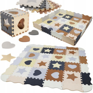 Duża Mata Edukacyjna Puzzle Piankowe Eva 36 Szt Xl