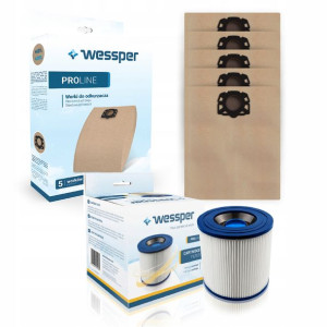 5x Worki Wd3 Karcher Filtr Zmywalny Hepa Kanwod
