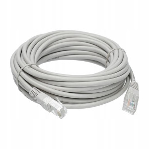 Patchcord kabel sieciowy LAN UTP RJ45 5e 30m szary