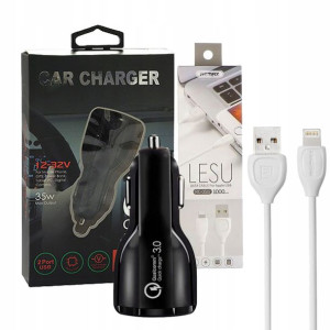 Ładowarka Do Samochodu 2x Usb 3.4a + Kabel Iphone