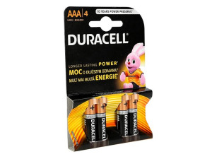 4x bateria alkaliczna DURACELL LR3 AAA R3 paluszki