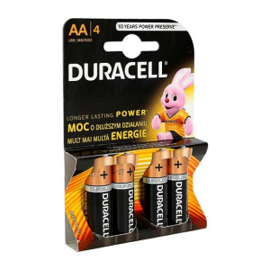 Oryginalne Alkaliczne Paluszki DURACELL LR6/AA x4