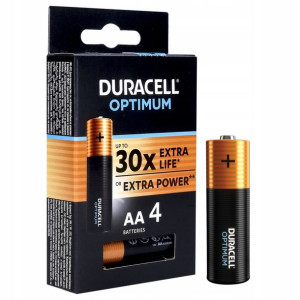 4 x bateria Duracell Optimum alkaliczna AA/LR6 R6