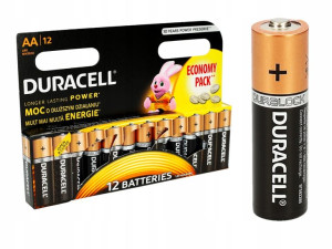 12x Oryginalne Baterie Alkaliczne Duracell R6/aa