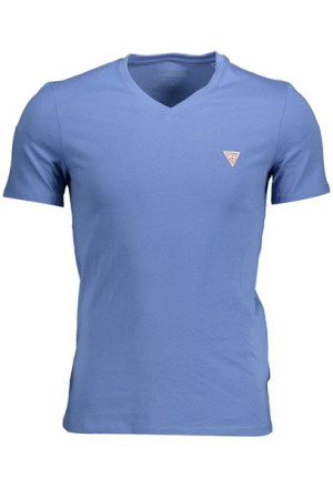"t-shirt Męski Z Krótkim Rękawem Guess Jeans Niebieski"