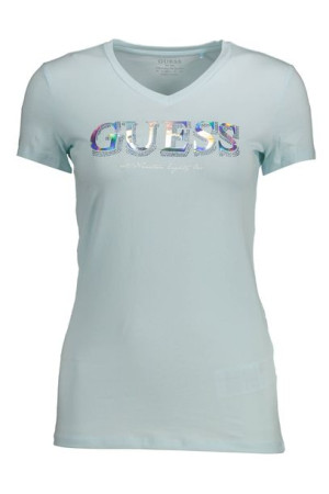 "guess Jeans T-shirt Z Krótkim Rękawem Damski Jasny Niebieski"