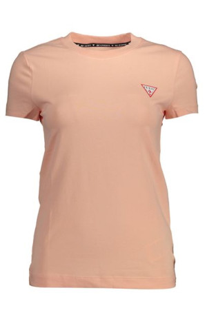 "t-shirt Z Krótkim Rękawem Guess Jeans Damski Różowy"