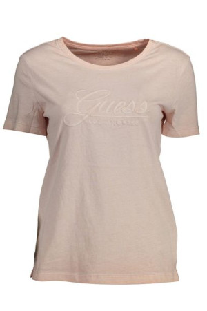 "t-shirt Z Krótkim Rękawem Guess Jeans Damski Różowy"