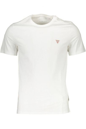 Guess Jeans Męski T-shirt Z Krótkim Rękawem Biały