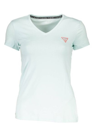 Guess Jeans T-shirt Z Krótkim Rękawem Damski Jasny Niebieski