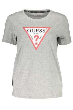Guess Jeans T-shirt Z Krótkim Rękawem Damski Szary