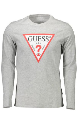 Guess Jeans T-shirt Z Długim Rękawem Szary Męski