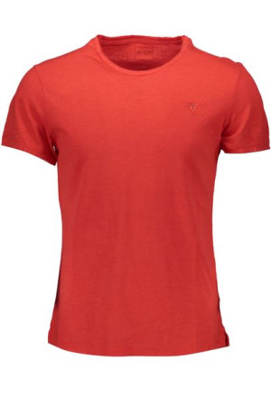 Guess Jeans Męski T-shirt Z Krótkim Rękawem Czerwony