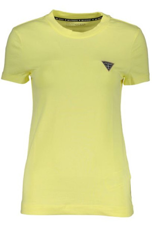 Guess Jeans T-shirt Z Krótkim Rękawem Damski Żółty