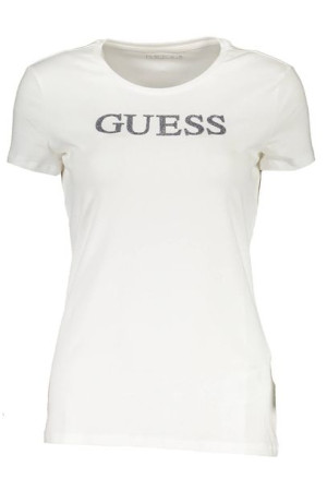 Guess Jeans T-shirt Z Krótkim Rękawem Damski Biały