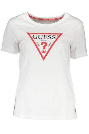 Guess Jeans T-shirt Z Krótkim Rękawem Damski Biały