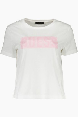 Guess Jeans T-shirt Z Krótkim Rękawem Damski Biały
