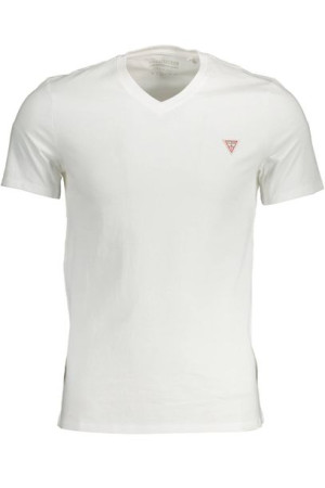 Guess Jeans Męski T-shirt Z Krótkim Rękawem Biały