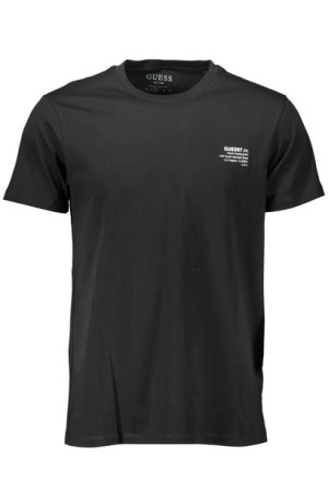 T-shirt Męski Z Krótkim Rękawem Guess Jeans Czarny