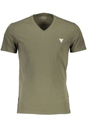 Guess Jeans Męski T-shirt Z Krótkim Rękawem Zielony