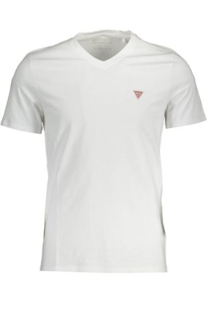 Guess Jeans Męski T-shirt Z Krótkim Rękawem Biały