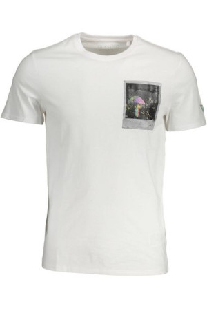 Guess Jeans Męski T-shirt Z Krótkim Rękawem Biały