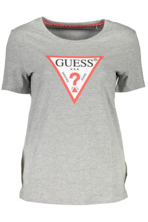 Guess Jeans T-shirt Z Krótkim Rękawem Damski Szary