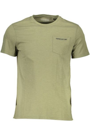 Guess Jeans Męski T-shirt Z Krótkim Rękawem Zielony