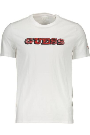 Guess Jeans Męski T-shirt Z Krótkim Rękawem Biały