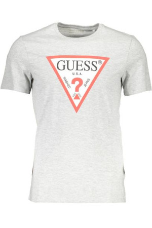 Męska Koszulka Z Krótkim Rękawem Guess Jeans Szara