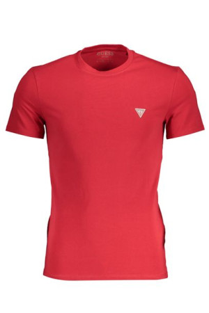 Guess Jeans Męski T-shirt Z Krótkim Rękawem Czerwony