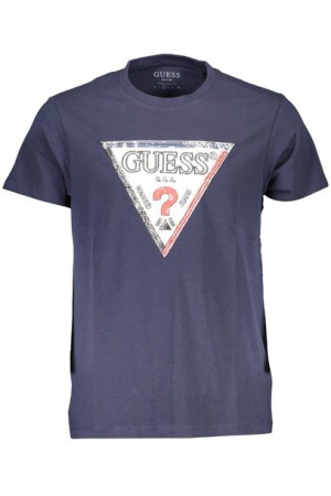T-shirt Męski Z Krótkim Rękawem Guess Jeans Niebieski
