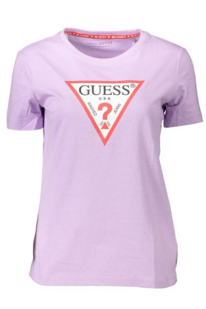 Guess Jeans T-shirt Z Krótkim Rękawem Damski Fioletowy