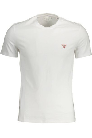 Guess Jeans Męski T-shirt Z Krótkim Rękawem Biały