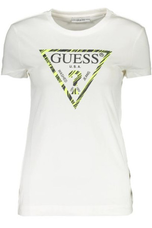 Guess Jeans T-shirt Z Krótkim Rękawem Damski Biały