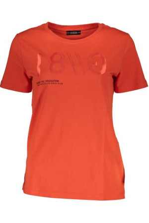 T-shirt Z Krótkim Rękawem Guess Jeans Czerwony