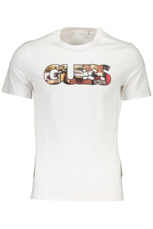 Guess Jeans Męski T-shirt Z Krótkim Rękawem Biały