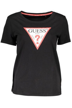 Guess Jeans T-shirt Damski Z Krótkim Rękawem Czarny