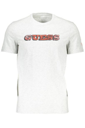 Męska Koszulka Z Krótkim Rękawem Guess Jeans Szara